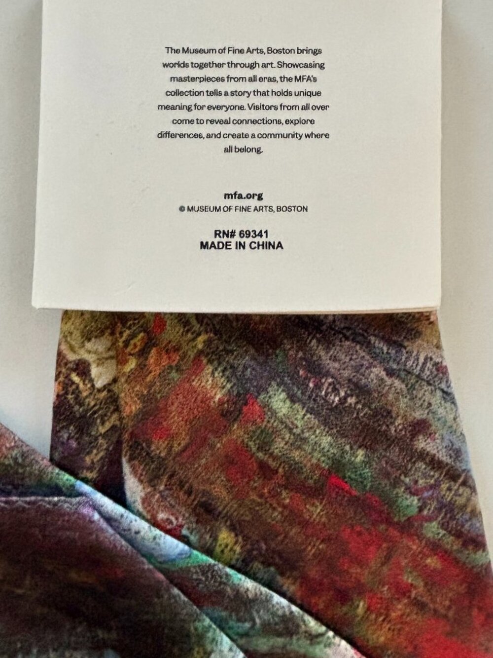 Museum Fine Art Boston Claude Monet Silk Scarf Water Lilies Abstract Pattern NEW - Picture 10 of 13